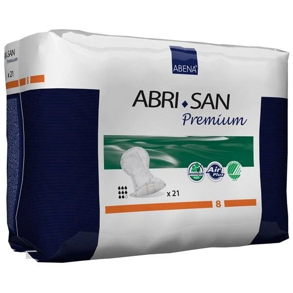 Abena - Abri-San Premium - 9382 - Incontinence Liner 25 Inch Length Moderate Absorbency Fluff / Polymer Core Level 8 - Case/84