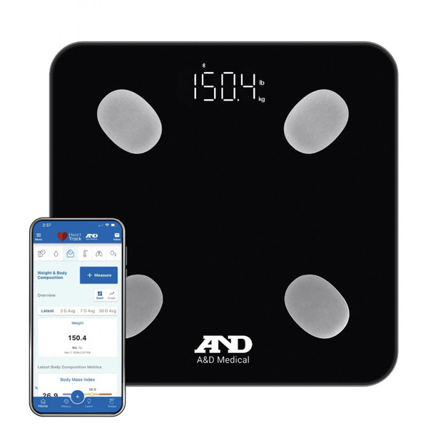 A&D Medical - Uc-450Ble - Bluetooth Body Composition Scale Measures 7 Biometrics - Each