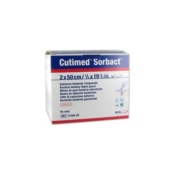 Bsn Medical - Cutimed Epiona - 7216606 - Sorbact Antimicrobial Mesh Dressing 4/5 X 19 - 7/10 Inch Ribbon Sterile - Each