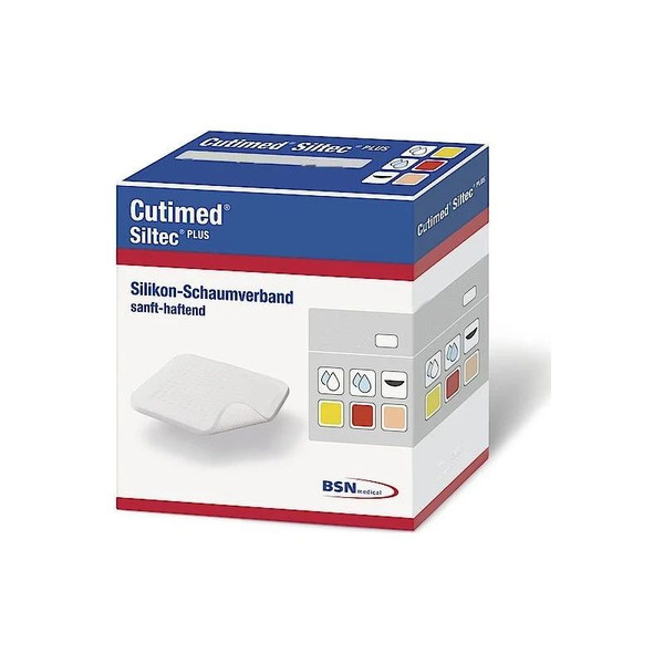 Bsn Medical - Jobst - 7328802 - Cutimed Siltec Silicone Foam Plus Dressing Without Border, 4" X 8" - Each