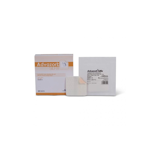 Medi - Cr4182 - Advazorb Silfix W/Sil Ly 8X8 St - Box/10