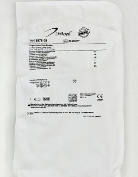 Deroyal - 9978-09 - Sterile Cotton Stockinette With E Z Pull Tabs, 9" X 48", Size M - Case/20