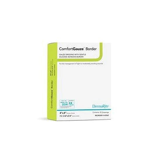 Dermarite - 42263 - Comfortgauze Border Gauze Dressing, 6" X - Box/25