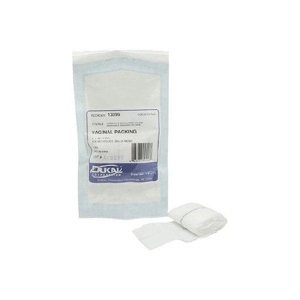 Dukal - 1339S - Vaginal Packing Non - Impregnated 2 Inch X 1 Yard Sterile - Case/100