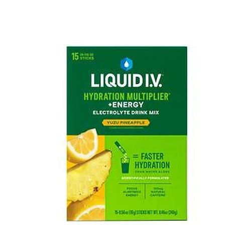 Emerson Healthcare - Lvem-1509 - Liquid Iv Electrolyte Drink Mix + Energy, Yuzu Pineapple , 15 Ct - Box/15