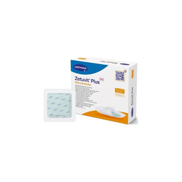 Hartmann - Zetuvit - 413903 - Plus Silicone Border Sap Dressing With Adhesive, 6" X - Each