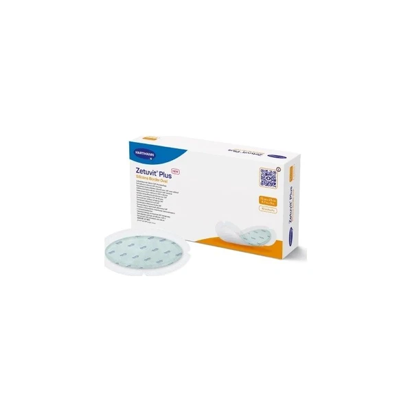 Hartmann - Zetuvit - 413909 - Plus Silicone Border Oval Sap Dressing With Adhesive, 4.7" X 9" - Each