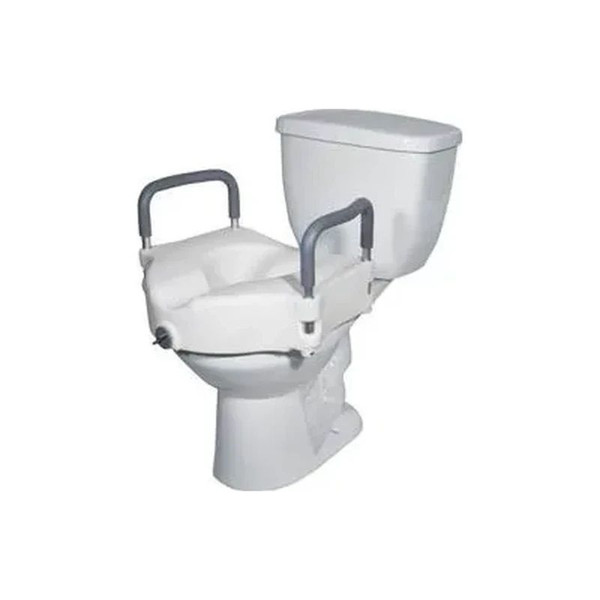 Drive Devilbiss Healthcare - Rtl12027Ra - Medical 2 In 1 Locking Elevated Toilet Seat With Tool Free Removable Arms, 300 Lb Weight Capacity - Each