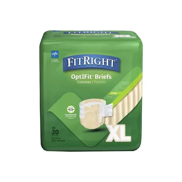 Medline - Fitextraxlg - Fitright Extra Briefs - Case/80