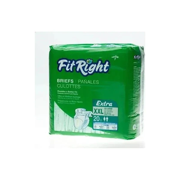 Medline - Fitextraxxl - Fitright Extra Briefs - Case/80