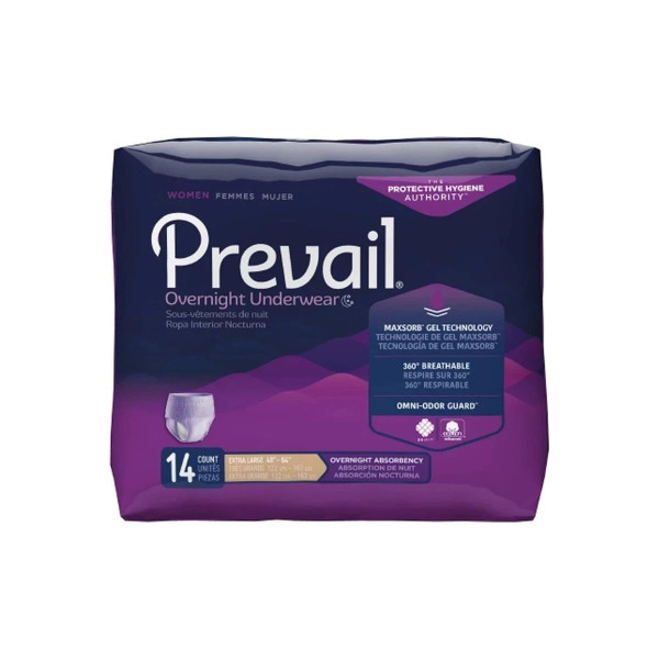 First Quality - Prevail - Pwx-514 - For Women Overnight Absorbency, 48" - 64" - Case/56