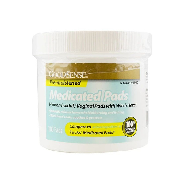 Perrigo - Pc00047 - Medicated Pads Canister, 100 Count. - Each