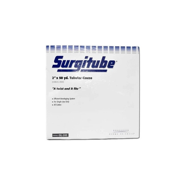 Gentell - Surgitube - Gl-245 - Tubular Gauze Bandage 2" X 50 Yds Size 5P, Latex - Free, White, For Head, Shoulders, Breasts, Legs, Use Without Applicator - Each