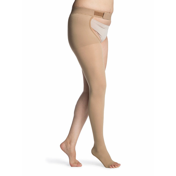 Sigvaris - 863Wslo66/R - 863Wslo - Waist Attachment, Long, Open Toe, Right