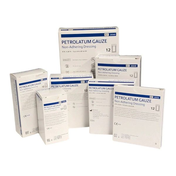 Gentell - Dkc77030 - Impregnated Non - Adherent Petrolatum Gauze 1" X 8", Latex - Free - Box/50