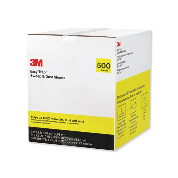 3M - Mmm55655W - Easy Trap Duster, 5" X 125 Ft, White, 2 250 Sheet Rolls/Carton - Carton/1