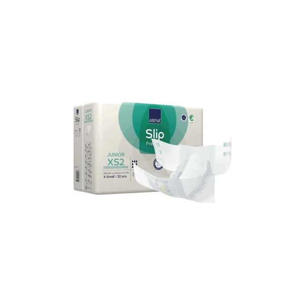 Abena - 1000021279 - Slip Premium Junior Brief, X - Small, 16" - 24", Xs2 Absorbency Level 2 - Replaces: Rb43050 - Case/128