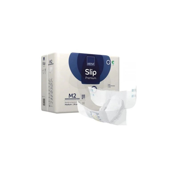 Abena - 1000021285 - Slip Premium Brief, Medium, 28" - 43", M2 Absobency Level 2 - Replaces: Rb43060 - Case/96
