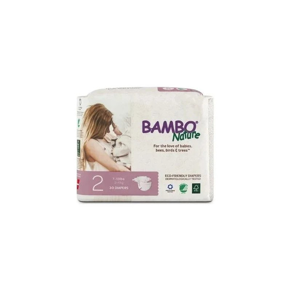 Abena - 16048 - North America Bambo Nature Disposable Diapers, Size 2, 7 - 13 Lbs. - Package/30