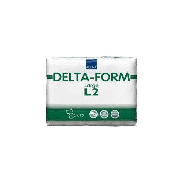 Abena - 308863 - Delta - Form Unisex Adult Incontinence Brief Large Disposable Heavy Absorbency - Case/80