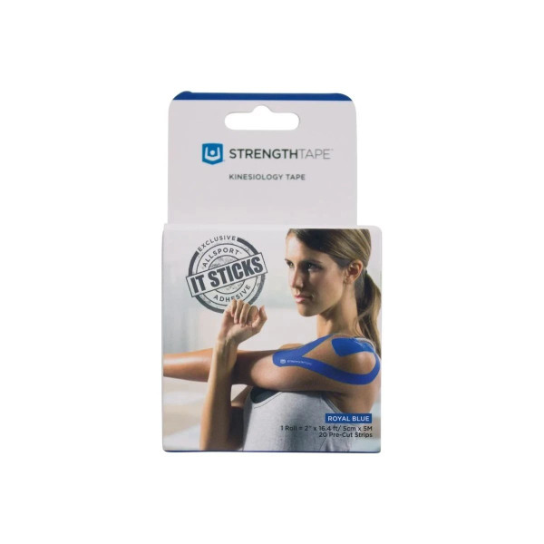 Carex Health Brands - Strengthtape - 6305-510pc - Kinesiology Tape 5m Precut Roll, Black, 16'4" L X 2" W. - Each