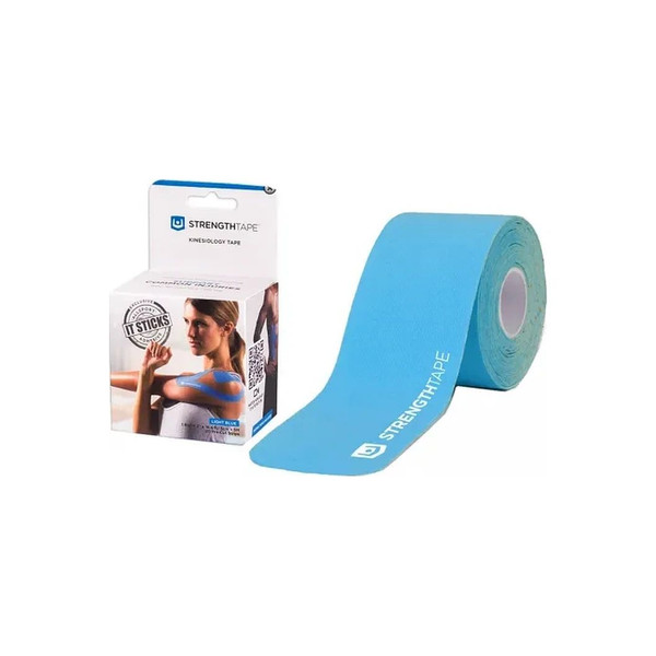 Carex Health Brands - Strengthtape - 6315-510pc - Kinesiology Tape 5m Precut Roll, Light Blue, 16'4" L X 2" W. - Each
