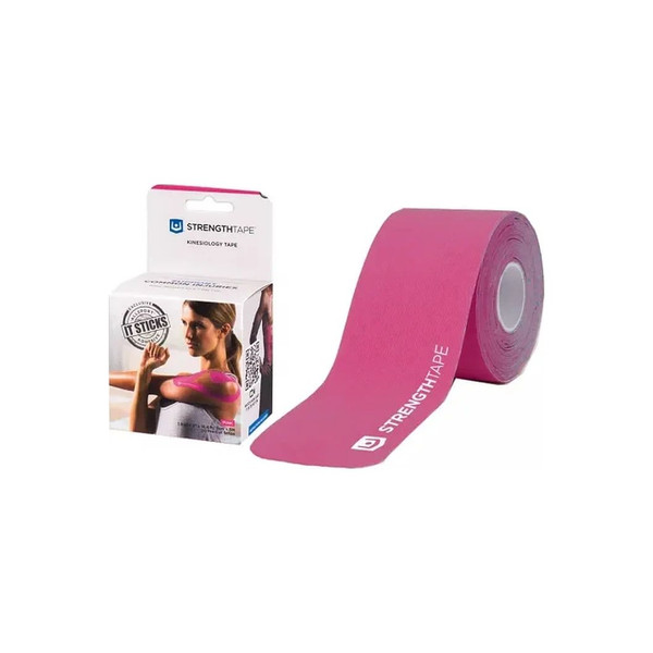Carex Health Brands - Strengthtape - 6330-510pc - Kinesiology Tape 5m Precut Roll, Pink, 16'4" L X 2" W. - Each