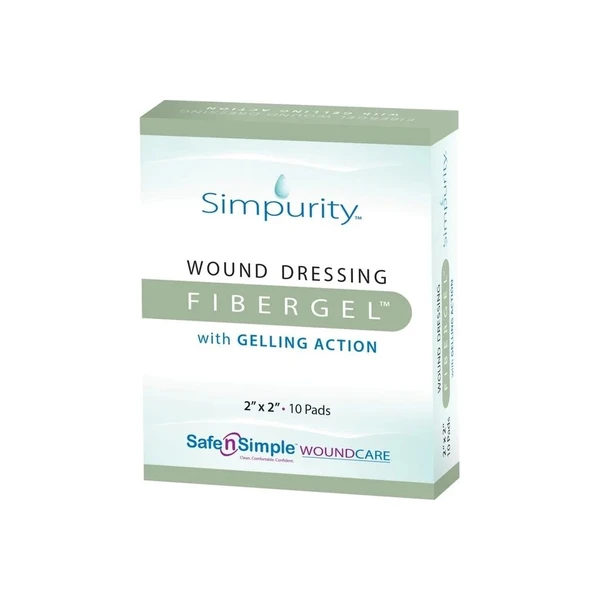 Safe N Simple - Fibergel - Sns56702 - Hydrogel Wound Dressing Sheet 2 X Inch Square Sterile - Box/10