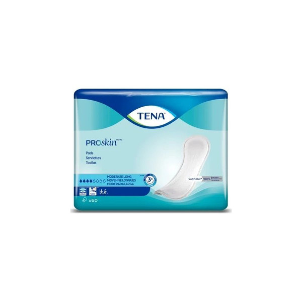 Essity - Tena Proskin Moderate Long - 41409 - Health & Medical Solutions Bladder Control Pad 12 Inch Length Absorbency Dry - Fast Core One Size Fits Most - Case/180