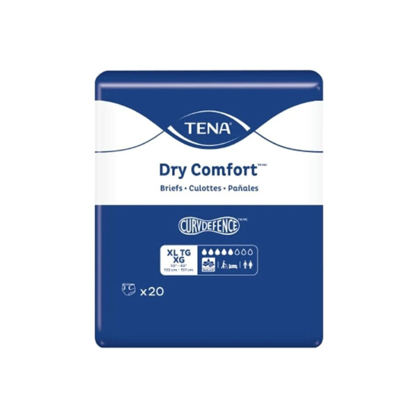 Essity - Tena - 67440 - Dry Comfort Briefs, X - Large, 52" - 62" - Case/80