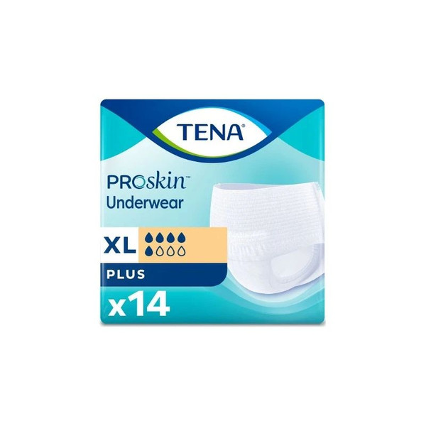 Essity Health & Medical Solutions - Tena Proskin Plus - 72634 - Unisex Adult Absorbent Underwear Pull On With Tear Away Seams X - Large Disposable Moderate Absorbency - Case/56