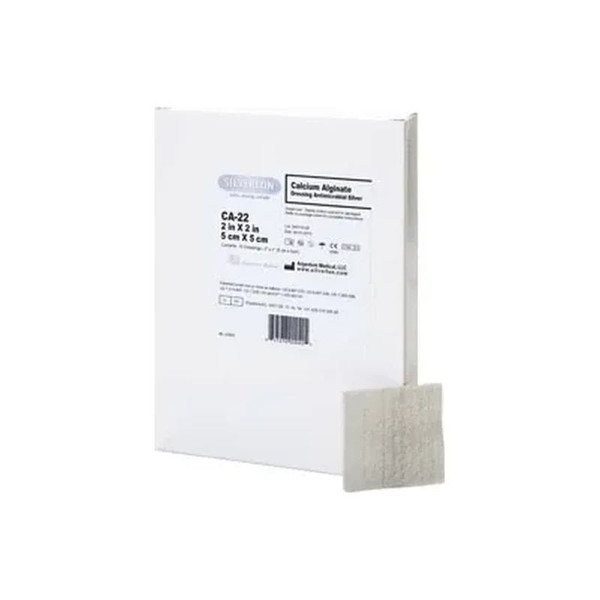 Argentum - Silverlon - Ca-22 - Antimicrobial Silver Calcium Alginate Dressing 2" X , Sterile, Non - Woven - Box/10