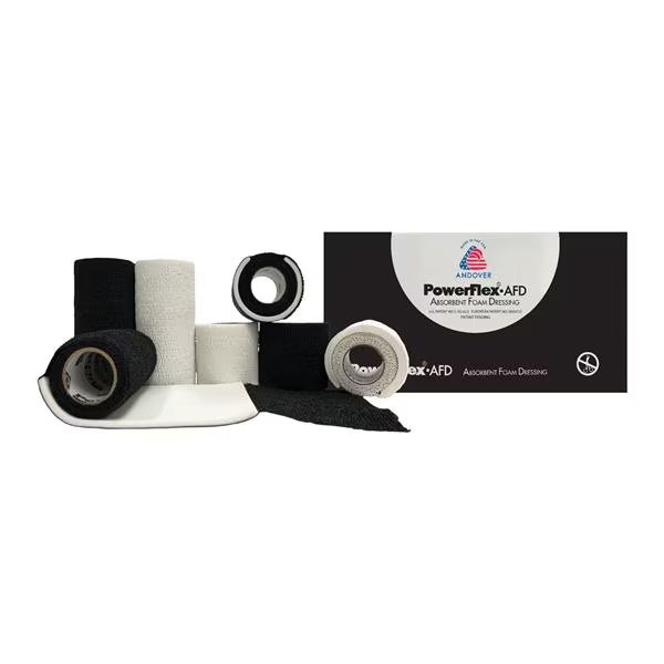 Andover - Powerflex Afd - 3722Wh-016 - Coated Products Cohesive Bandage With Foam Backing 2 Inch X 1/2 Yard Self - Adherent Closure White Nonsterile Standard Compression - Case/16