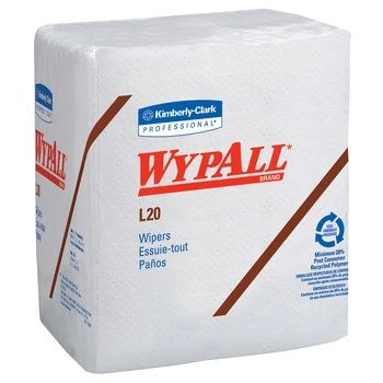 Kimberly Clark - Wypall - 47022 - Wiper, L20 Absrb Wht 12.5 X12 - Case/816