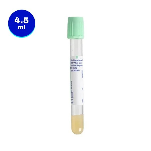 Bd Becton Dickinson - Vacutainer Pst - 367963 - Tube, Bld Col Lihep/Sep Grn 4.5Ml Plas - Case/1000