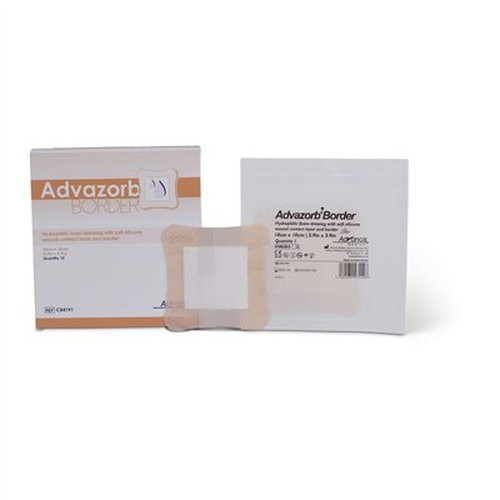 Medi - Cr4197 - Advazorb Border Lite W/Sil 3X3 St - Box/10