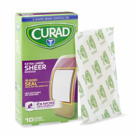 Medline - Cur02277rb - Bandage,Sheer,Curad,Xl,2x3-3/4,10c - Carton/10