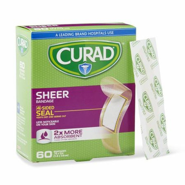 Medline - Cur45242rbh - Bandage,Curad,Sheer,Classic,3/4x2-7 - Each