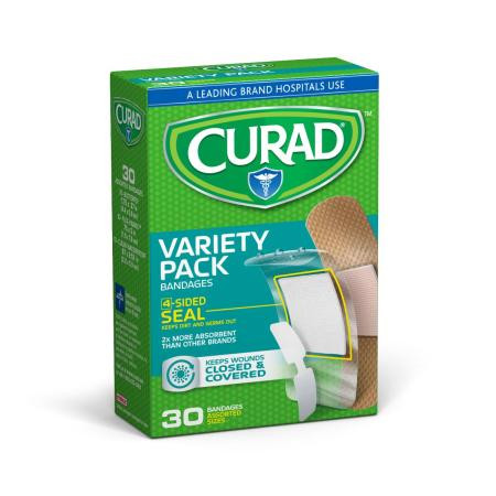Medline - Cur47443Rb - Bandage,Curad,Variety Pack,30Ct,/Cs - Box/24