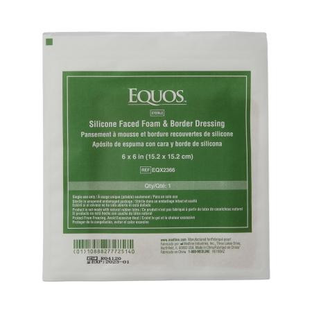 Medline - Eqx2366h - Dressing, Foam, Silicone Adhesive, 6"x6" - Each