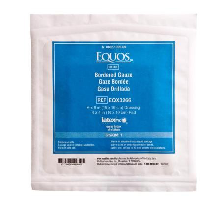 Medline - Eqx3266 - Equos Bordered Gauze, Bulk,6"x6",Sterile - Each