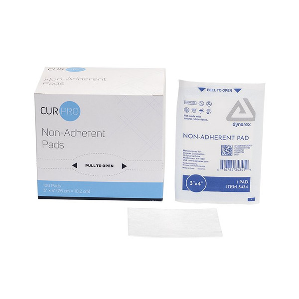 Gentell - 26108 - Dynarex 3434 Nonadherent Pads Sterile 3 In X 4 - Cs//1000