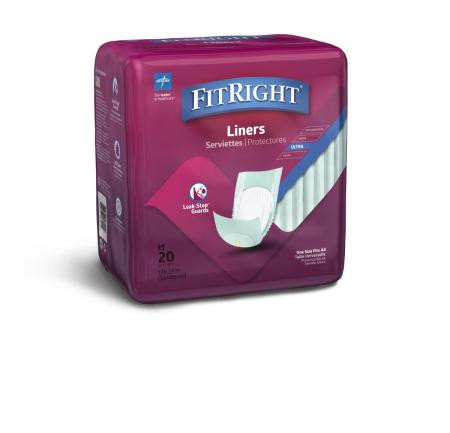 Medline - Fitliner300z - Liner,Incontinent,Fitright,Hvy,13x30 - Each