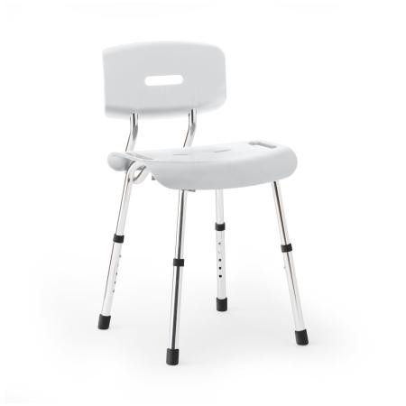 Medline - G2-111kmx1 - Chair,Shower,W/Back,Shiny Silver - Each