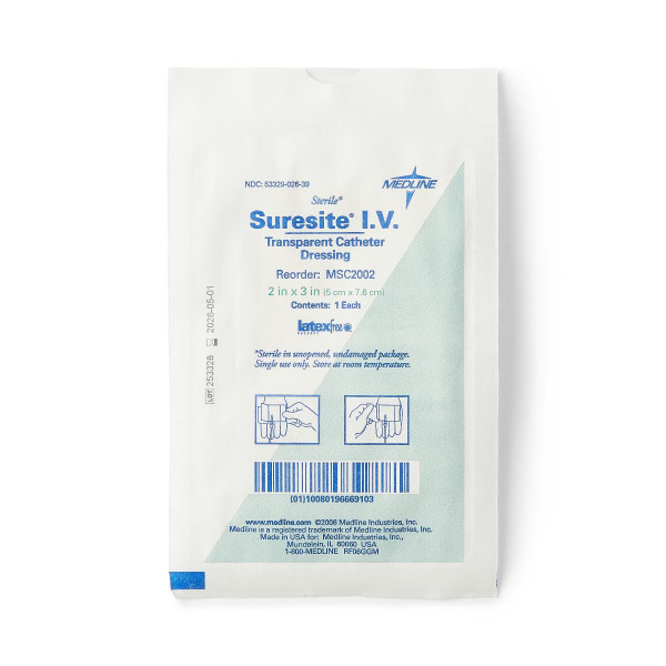 Medline - Msc2002h - Dressing,Transparent,Film,Suresite,2x3" - Each