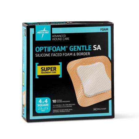 Medline - Msc2144ep - Optifoam Gentle Sa, Bordered, 4x4 - Each