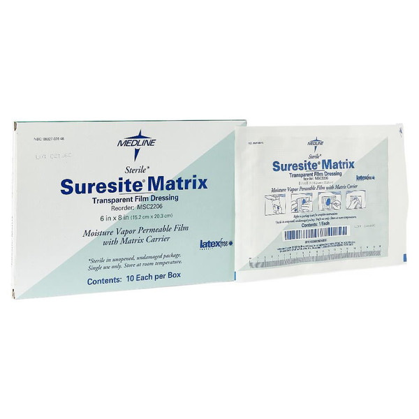 Medline - Msc2204 - Dressing,Trnsprnt,Suresite,Matrix,4x4.5" - Each
