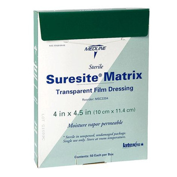 Medline - Msc2206h - Dressing,Trnsprnt,Suresite,Matrix,6"x8" - Each