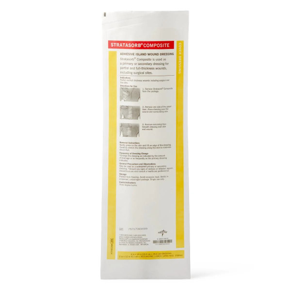 Medline - Msc30414h - Dressing,Stratasorb,Comp,Island,4"x14" - Each