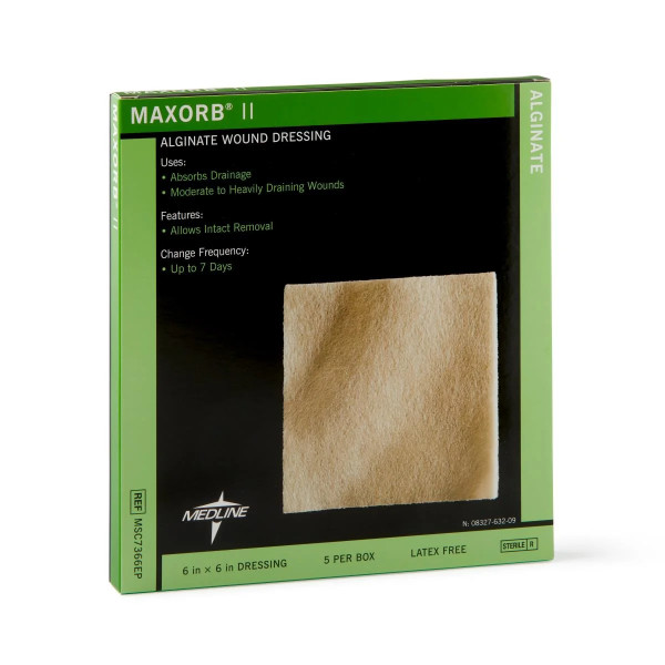 Medline - Msc7366epz - Dressing, Alginate, Maxorb Ii, 6"x6" - Each